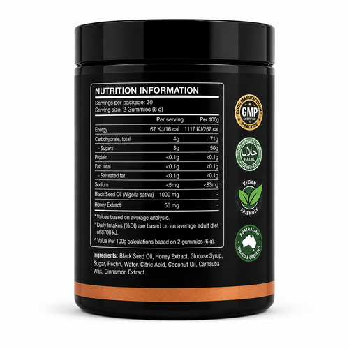 Black Seed Oil Gummies – 60 Gummies