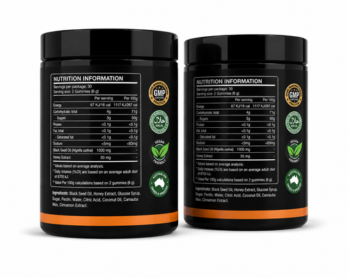 Black Seed Oil Gummies – 2 Pack (120 Gummies)